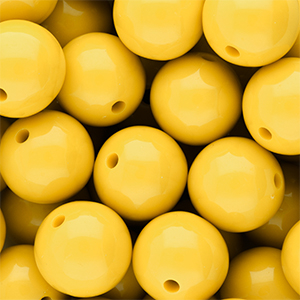 16 mm DQ Acrylperlen shiny Vibrant yellow 13-0858 TCX