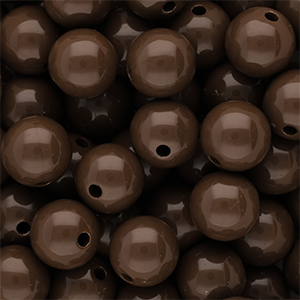 14 mm DQ Acrylperlen shiny Cappuccino brown 19-1220 TCX