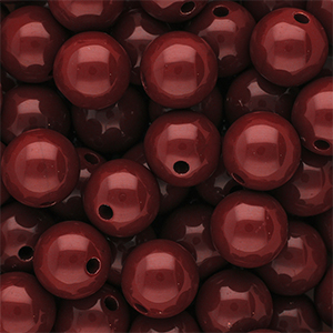 14 mm DQ Acrylperlen shiny Salsa red 18-1657 TCX