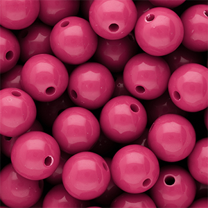 14 mm DQ Acrylperlen shiny Rose violet 17-2624 TCX