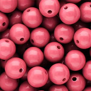 14 mm DQ Acrylperlen shiny Pink lemonade 16-1735 TCX