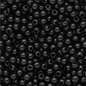 6 mm DQ Acrylperlen shiny Black