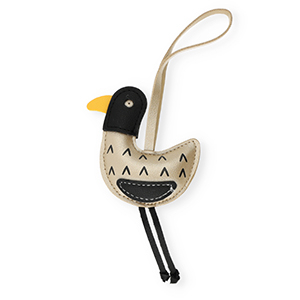 Statement-Anh&auml;nger Ente Golden taupe-black-dark yellow