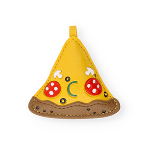 Statement-Anh&auml;nger Pizzast&uuml;ck Dark yellow-brown-red-white