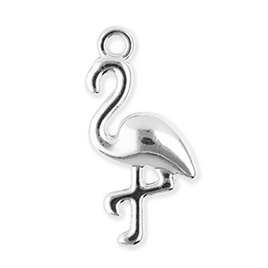 Metall Anh&auml;nger Flamingo Silver