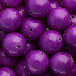 Perlen Keramik 20&nbsp;mm Aubergine purple