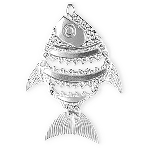 Stainless Steel - Rostfrei Stahl Anh&auml;nger Fisch Silver