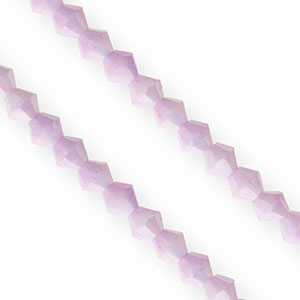 Glas Top Facett Perlen Bicone 6&nbsp;mm Lilac-AB coating