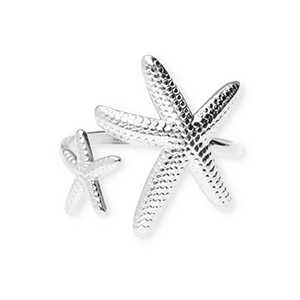 Ringe aus Stainless Steel - Rostfreiem Stahl Seesterne Silver