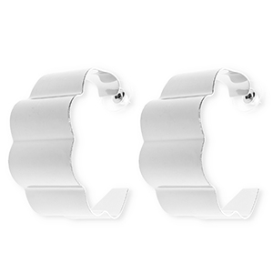 Statement Ohrringe&nbsp;/&nbsp;Ohrstecker mit Rostfrei Stahl-Stecker Silver