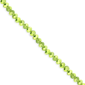 Top Glas Facett Perlen 3x2&nbsp;mm Rondellen Green-pearl shine coating
