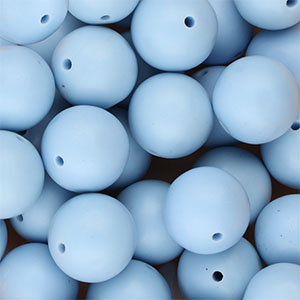 Silikonperlen 18&nbsp;mm runden Light blue
