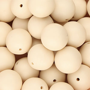 Silikonperlen 18&nbsp;mm runden Nude beige