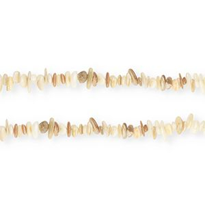 Muschel Perlen Chipstone Natural white-beige brown