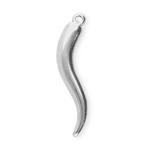 Stainless Steel - Rostfrei Stahl Anh&auml;nger Cornicello Silver