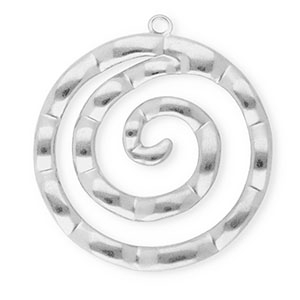 Stainless Steel - Rostfrei Stahl Anh&auml;nger Spirale Silver