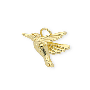 Brass TQ Metall Anh&auml;nger Kolibri Gold