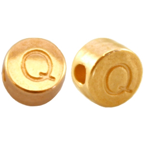 DQ Metall Perlen Buchstabe Q Gold (Nickelfrei)