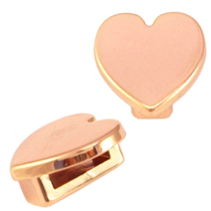 DQ Metall Cuoio Schieber Herz Rosegold