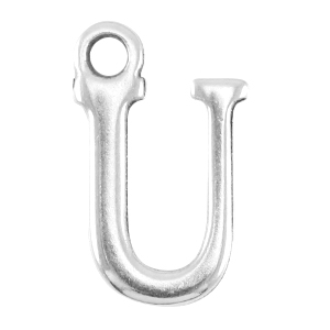 DQ Metall Buchstabenanh&auml;nger U Antik silber (nickelfrei)