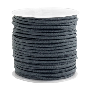 Gef&auml;rbtes Elastikband 2.5mm Dark grey