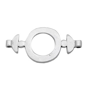 Metall Anh&auml;nger TQ Zwischenst&uuml;ck Ring 30mm Antique silber
