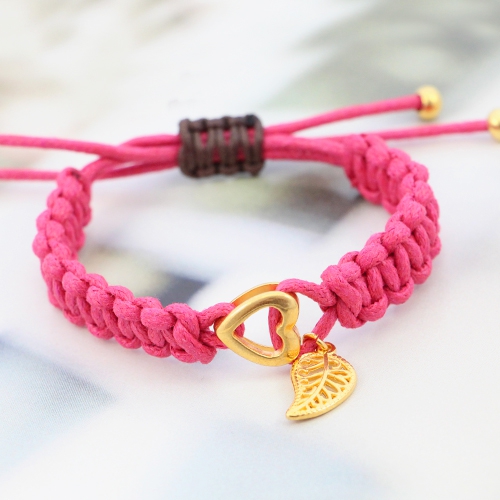 Fashion Armb&auml;nder aus Wachskordel mit Zubeh&ouml;r aus DQ Metall