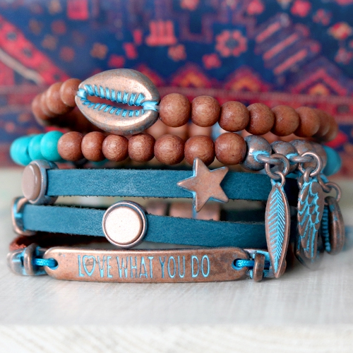 Be inspired: Faszinierender Schmuck aus Kupfer blue patina DQ Metall und prachtvollen Perlen!