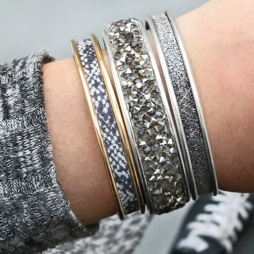 Prachtvolle Armb&auml;nder mit Crystal Diamond tape und Crytal Glitzer tape f&uuml;r einen funkelnden Glitzer Look!