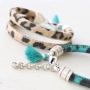 Schmuck aus Imitat Leder mit Panther Muster und Details aus DQ Metall