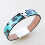 Schmuck aus Imitat Leder mit Panther Muster und Details aus DQ Metall