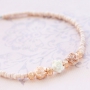 Minimalistischer Blumen Schmuck mit Rosen Perlen und Daisy Blumen Perlen