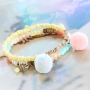 Karibischer Schmuck mit Kokos Perlen und farbigen Perlen