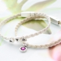 Modische Armb&auml;nder und Schl&uuml;sselanh&auml;nger mit trendy Kordel Wildleder style