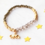 Feine Armb&auml;nder aus Facett Perlen mit neuen Schmuckkarten im winterlichen und festlichen Stil.