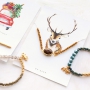 Feine Armb&auml;nder aus Facett Perlen mit neuen Schmuckkarten im winterlichen und festlichen Stil.