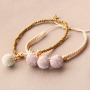 Festliche Armb&auml;nder mit neuen glitzernden Pompoms