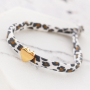 Entwerfen Sie sch&ouml;ne Armb&auml;nder und Haargummis mit gestepptem Elastikband Leopard: