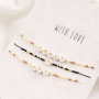 Trendy Armb&auml;nder aus Makram&eacute; Band mit Miyuki Perlen und Buchstabenperlen