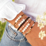 Trendy Armb&auml;nder aus Makram&eacute; Band mit Miyuki Perlen und Buchstabenperlen