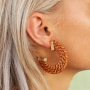 Ohrringdesigns mit Rattan-Anh&auml;ngern
