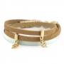 Sch&ouml;ne Armb&auml;nder mit Swarovski SS34 flat back & 5mm DQ Leder flach