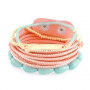 Luxus Kette und Armbandset in prachtvollen Farben