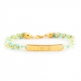 Trendy Kette mit Halbedelstein Anh&auml;nger und ganz viel Macram&eacute; Armb&auml;nder!