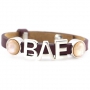 Trendy Cuoio und Love Crystal Armb&auml;nder kombiniert mit Metall Buchstaben Schieber!