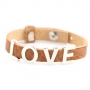 Trendy Cuoio und Love Crystal Armb&auml;nder kombiniert mit Metall Buchstaben Schieber!