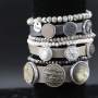 Dieses prachtvolle Schmuckset von Cuoio Armb&auml;ndern und Sisa Facett Armb&auml;ndern sind absolut top!