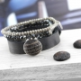 Dieses prachtvolle Schmuckset von Cuoio Armb&auml;ndern und Sisa Facett Armb&auml;ndern sind absolut top!