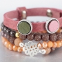 Armb&auml;nder aus Polaris Cabochon auf super sch&ouml;nem Cuoio Leder
