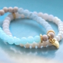 Trendy Pastell Schmuck und Accessoires mit Crackled Opal Glasperlen.